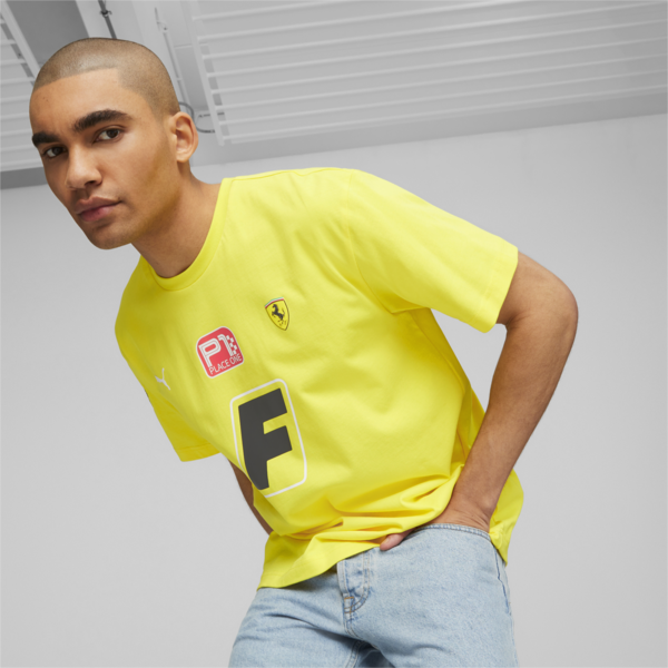Scuderia Ferrari Race Garage Crew Men's Tee, Speed Yellow, large-ZAF