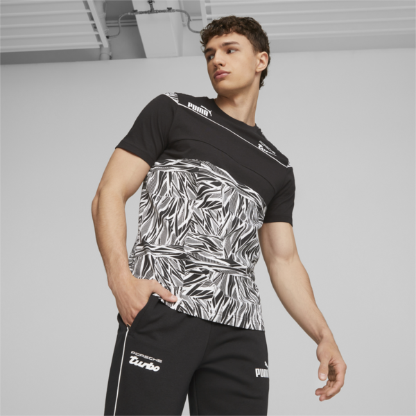 Porsche Legacy Men's Camo SDS Motorsport Tee, PUMA Black, large-ZAF