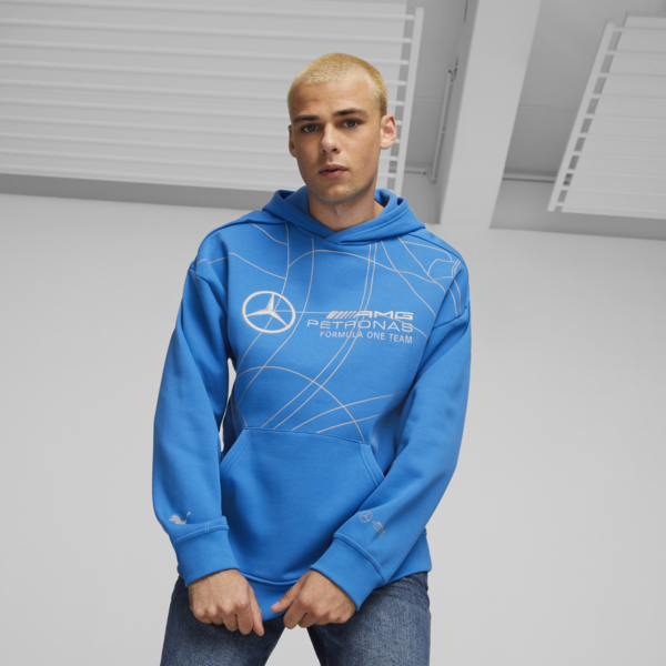 Mercedes-AMG PETRONAS Statement Men's Motorsport Sweatshirt, Ultra Blue, large-ZAF