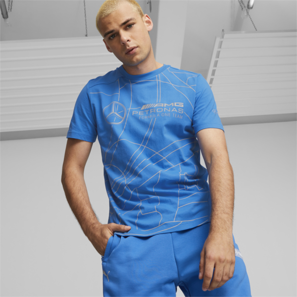Mercedes-AMG PETRONAS Statement Men's Motorsport Tee, Ultra Blue, large-ZAF