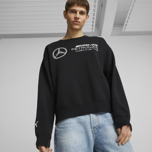 Mercedes-AMG PETRONAS Statement Men's Knitted Motorsport Sweater, PUMA Black, large-ZAF