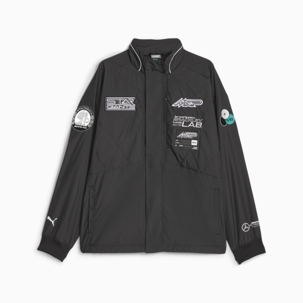 Mercedes-AMG Petronas Motorsport Garage Crew Men's Jacket, PUMA Black, large-ZAF