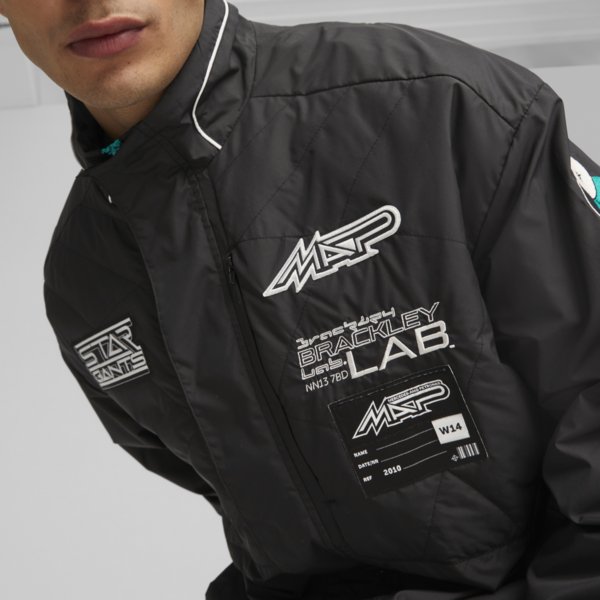 Mercedes-AMG Petronas Motorsport Garage Crew Men's Jacket, PUMA Black, large-ZAF