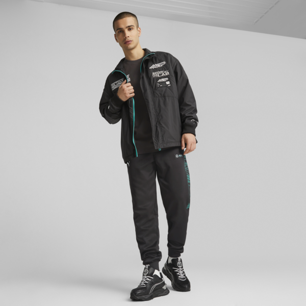 Mercedes-AMG Petronas Motorsport Garage Crew Men's Jacket, PUMA Black, large-ZAF