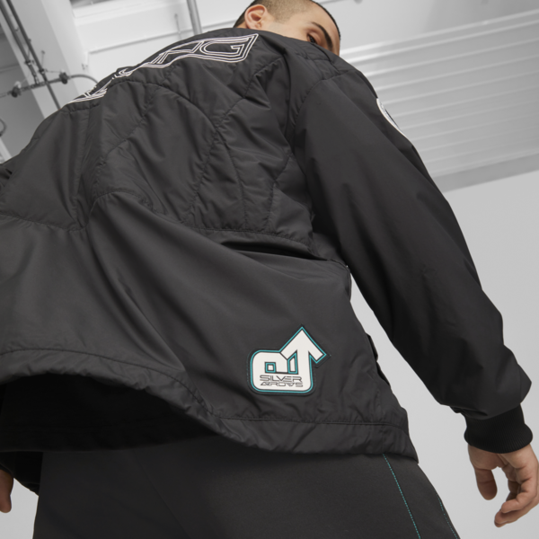 Mercedes-AMG Petronas Motorsport Garage Crew Men's Jacket, PUMA Black, large-ZAF
