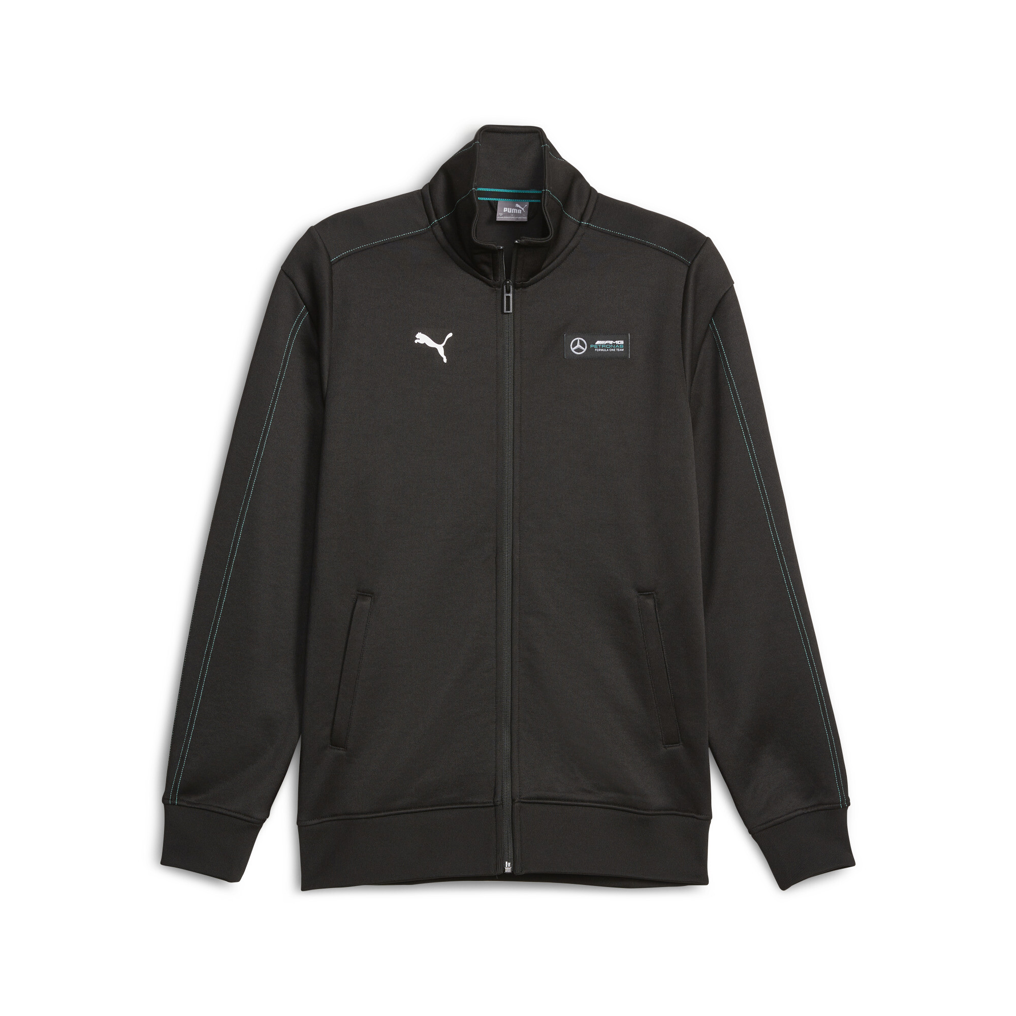 Men's PUMA Mercedes-AMG PETRONAS MT7 Motorsport Track Jacket In Black, Size Large