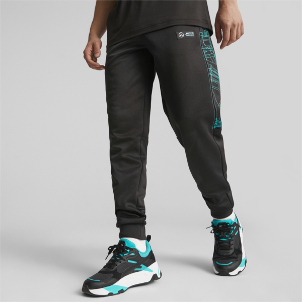 Mercedes-AMG PETRONAS Men's MT7 Regular Motorsport Track Pants, PUMA Black, large-ZAF