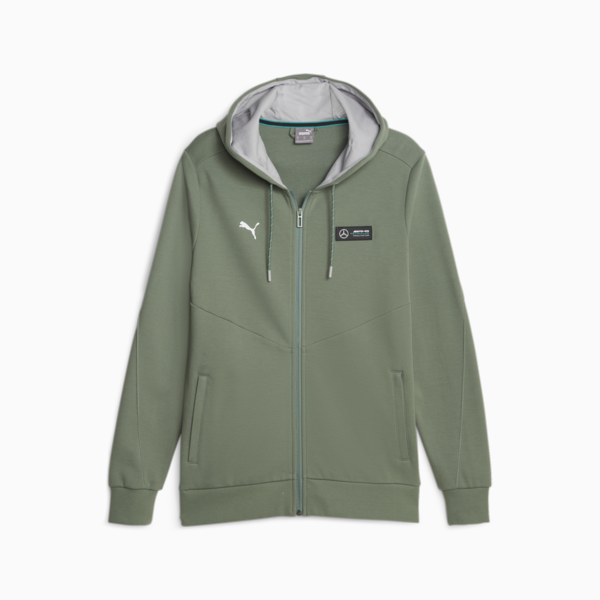 Mercedes-AMG PETRONAS Men's Motorsport Hooded Sweatshirt, Eucalyptus, large-ZAF