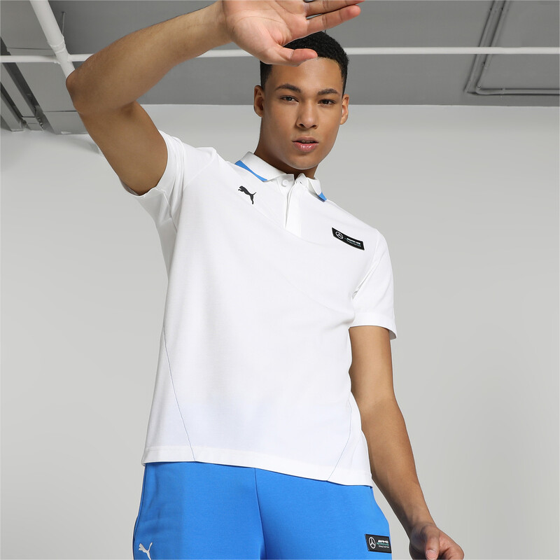 Men's PUMA Mercedes-AMG PETRONAS Motorsport Polo in White size S