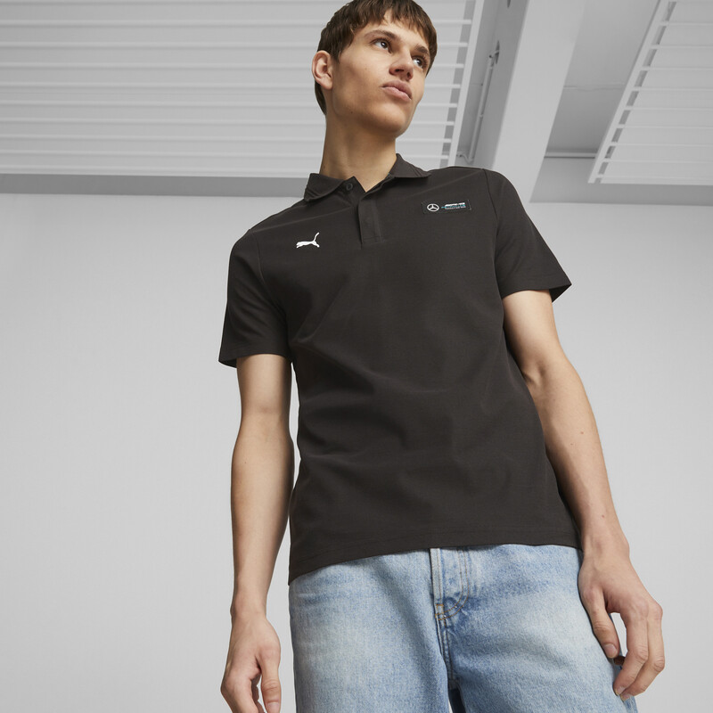Men's PUMA Mercedes-AMG PETRONAS Motorsport Polo in Black size S
