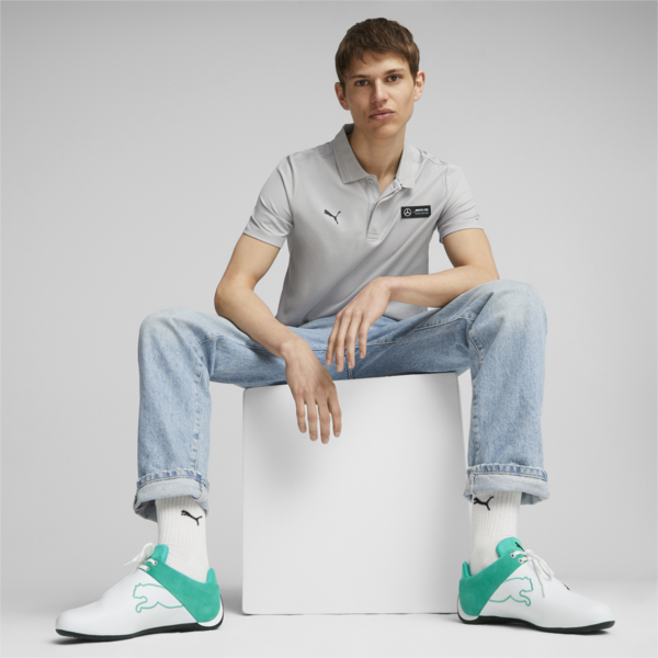 Mercedes-AMG PETRONAS Men's Motorsport Polo, Mercedes Team Silver, large-ZAF