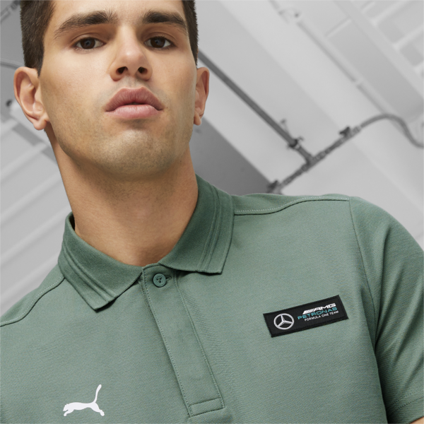 Mercedes-AMG PETRONAS Men's Motorsport Polo, Eucalyptus, large-ZAF