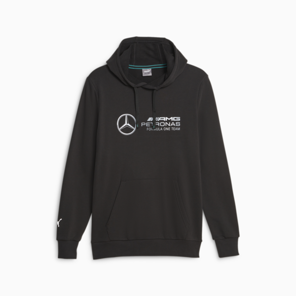 Mercedes-AMG PETRONAS Men's Motorsport Hoodie, PUMA Black, large-ZAF