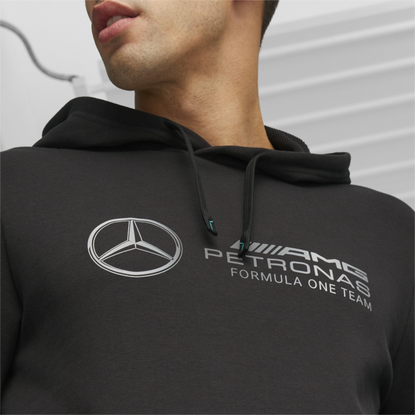 Mercedes-AMG PETRONAS Men's Motorsport Hoodie, PUMA Black, large-ZAF