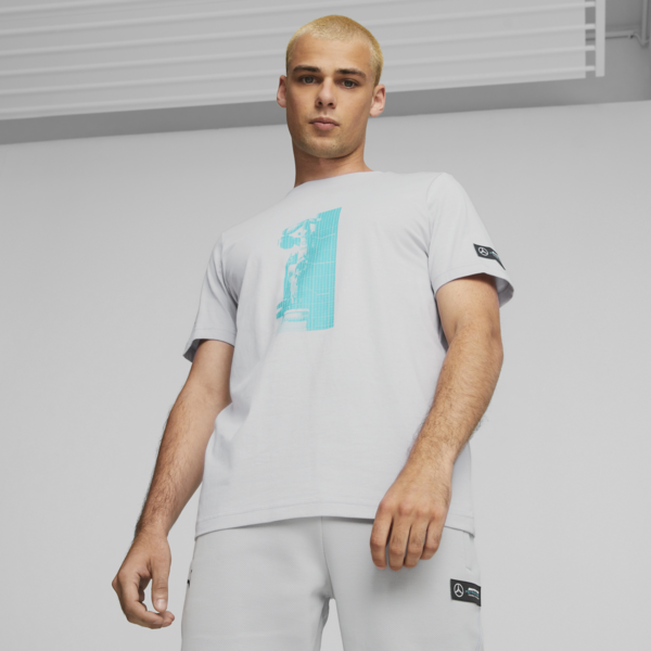 Mercedes-AMG PETRONAS Men's Motorsport Tee, Mercedes Team Silver, large-ZAF
