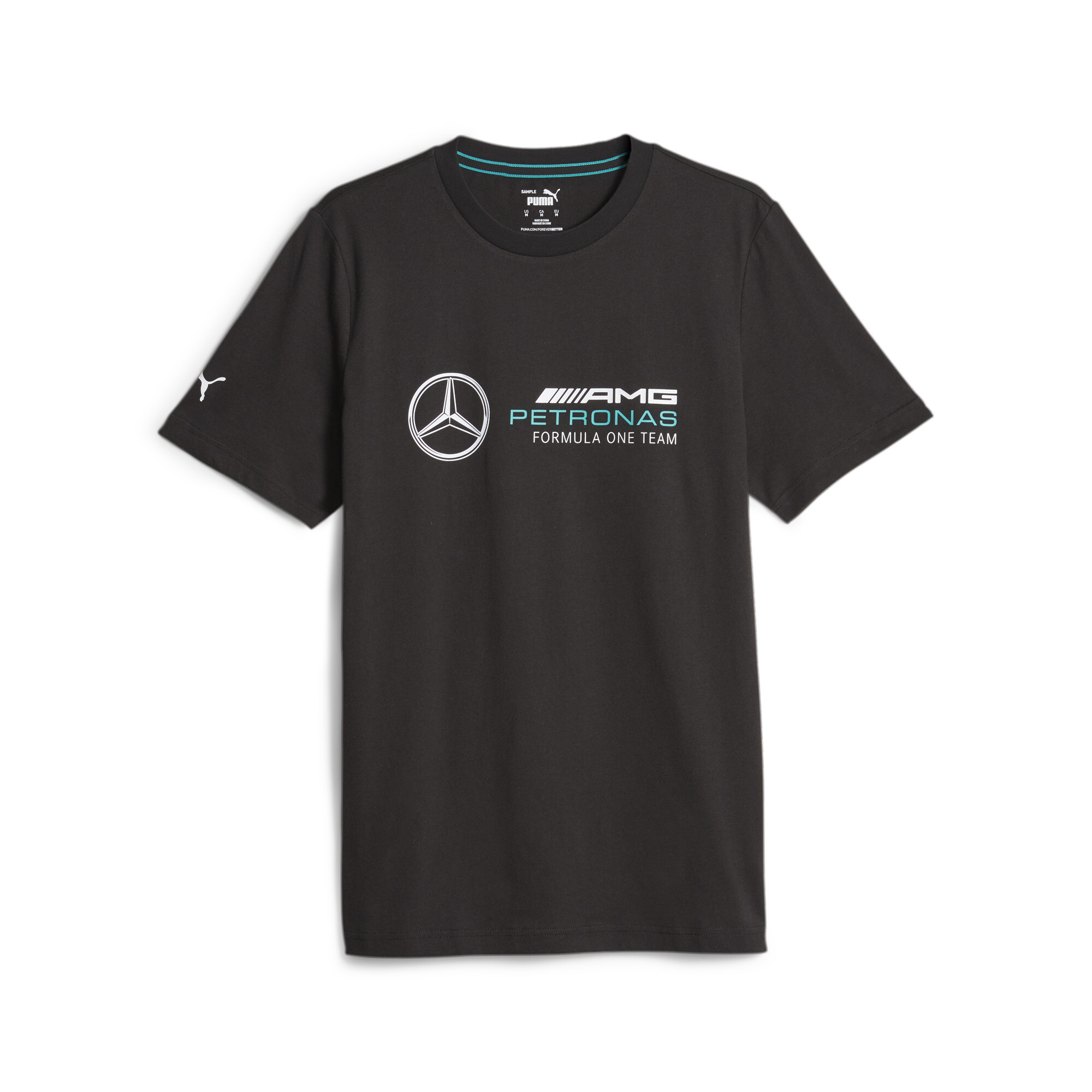 Men's PUMA Mercedes-AMG PETRONAS Motorsport T-Shirt In Black, Size XS, Cotton