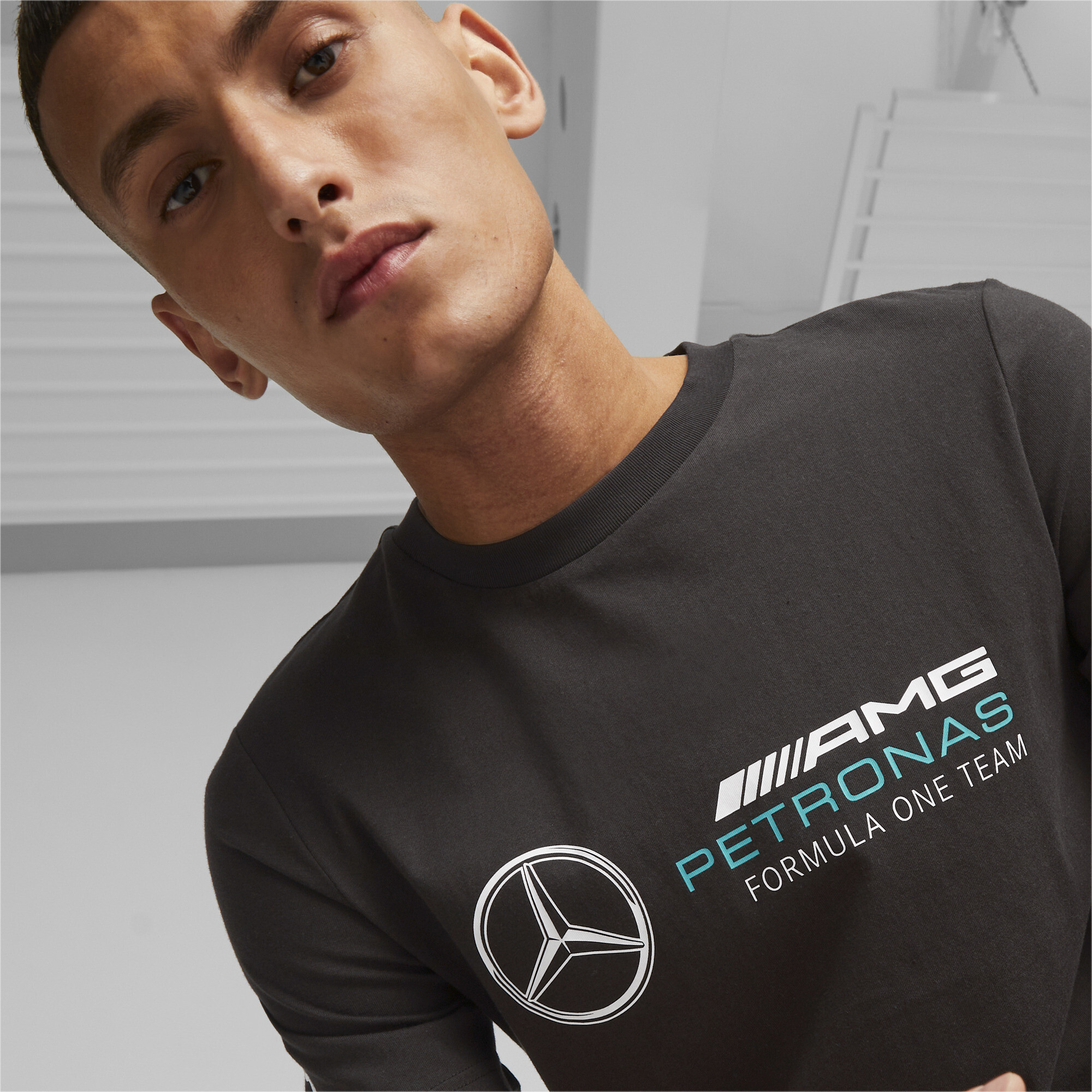 Men's PUMA Mercedes-AMG PETRONAS Motorsport T-Shirt In Black, Size XS, Cotton