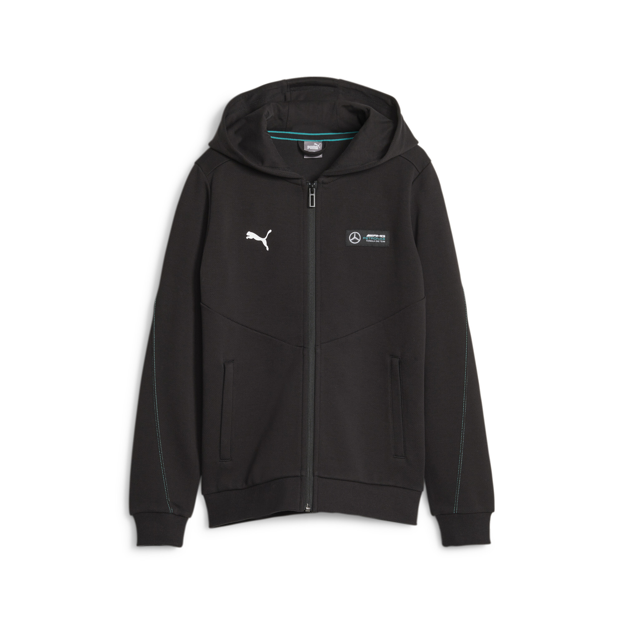 Mercedes AMG Petronas Motorsport Youth Hooded Sweat Jacket black PUMA