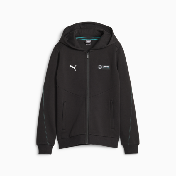 Mercedes-AMG Petronas Motorsport Youth Hooded Sweat Jacket, PUMA Black, large-ZAF