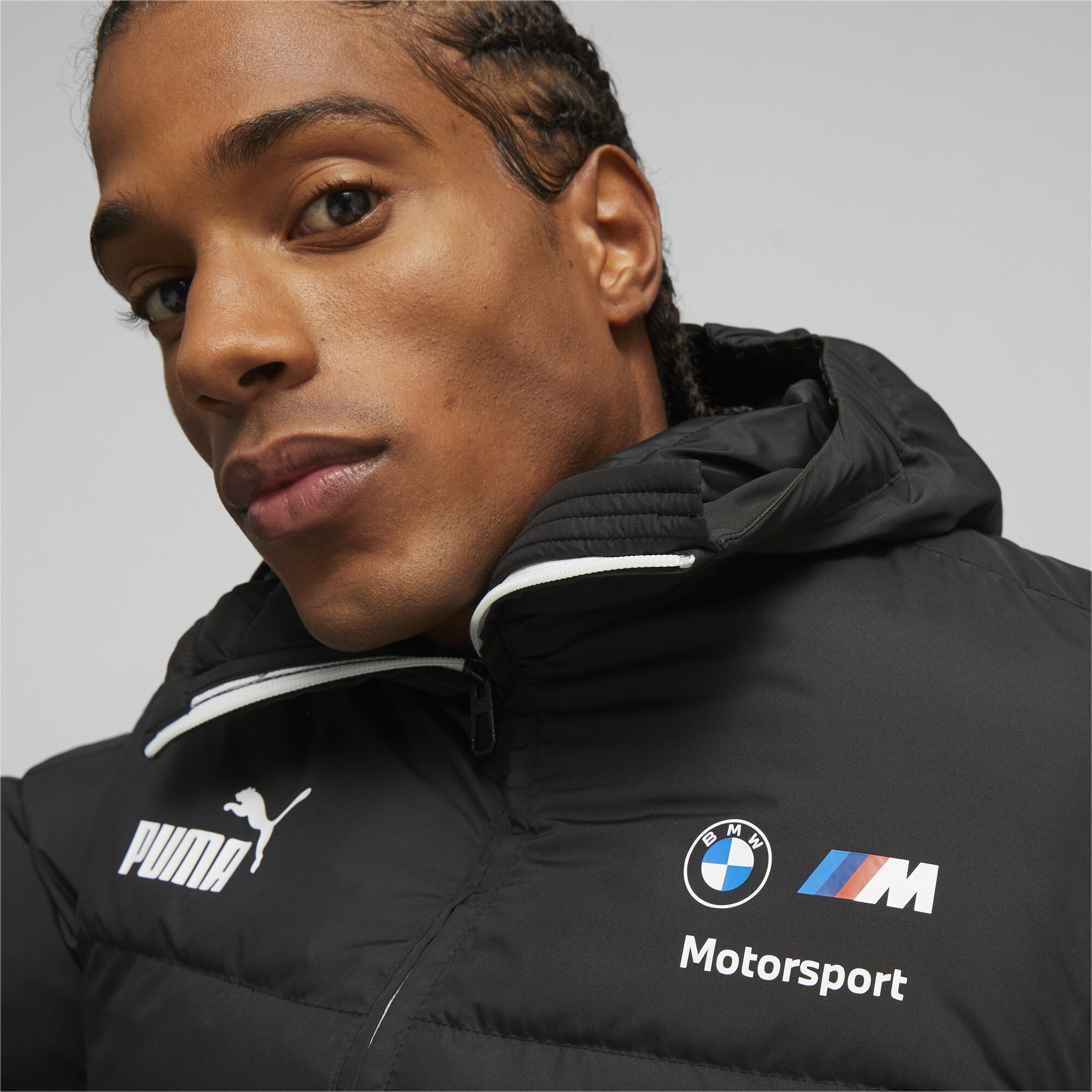 Men's Puma Men BMW M Motorsport MT7 Ecolite Padded Jacket, Black, Clothing