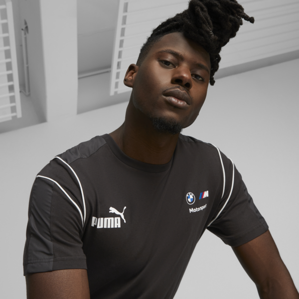 BMW M Motorsport Men's MT7 Tee, PUMA Black, large-ZAF