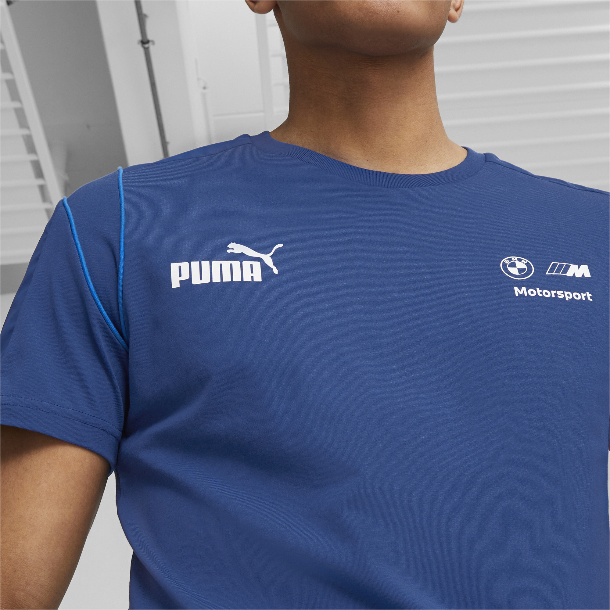 Men's PUMA BMW M Motorsport MT7 T-Shirt In Blue, Size Large