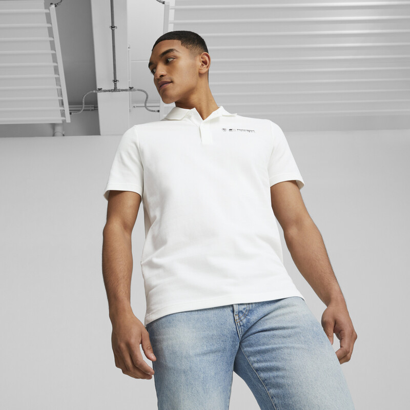 Men's PUMA BMW M Motorsport Cotton Polo in White size S