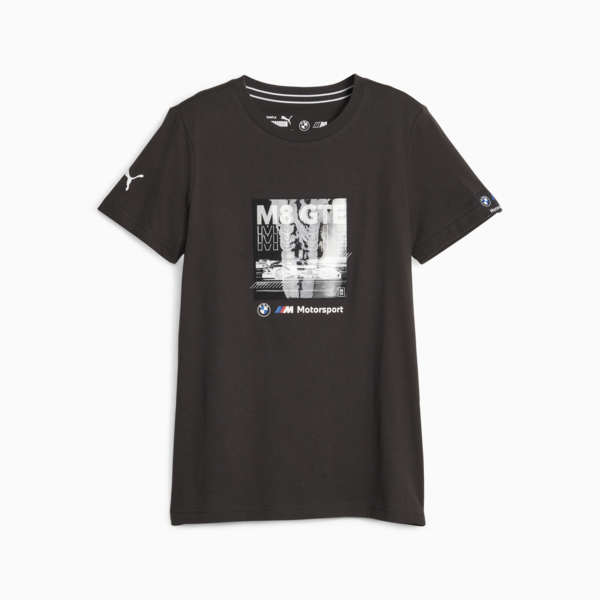 BMW M Motorsport Youth Car Graphic Tee, PUMA Black, large-ZAF