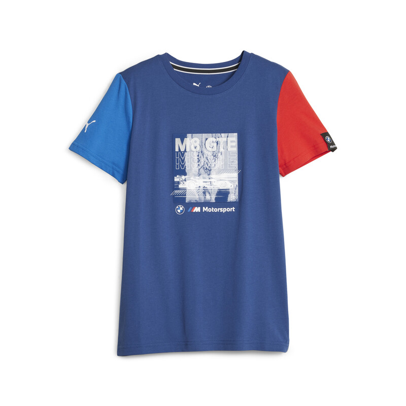Kids PUMA BMW M Motorsport Youth Car Graphic Tee in Black/Blue size 9-10Y