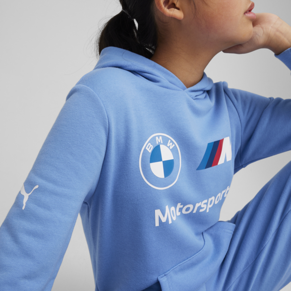 BMW M Motorsport Youth Essentials Sweatshirt, Blue Skies, large-ZAF