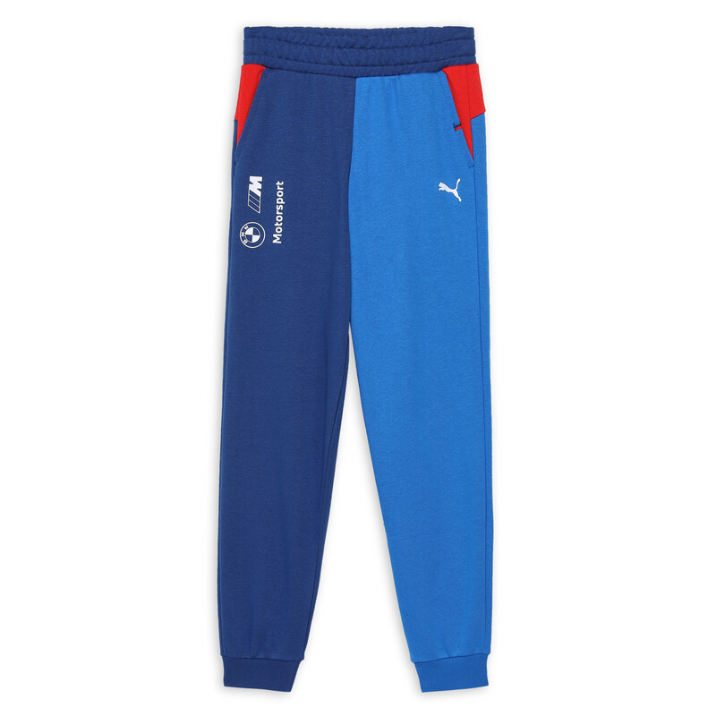 Kids PUMA BMW M Motorsport Youth Sweatpants in Black/Blue size 9-10Y