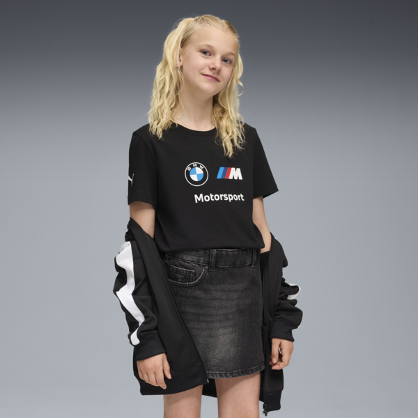 BMW M Motorsport Essentials Logo Tee, PUMA Black, large-ZAF