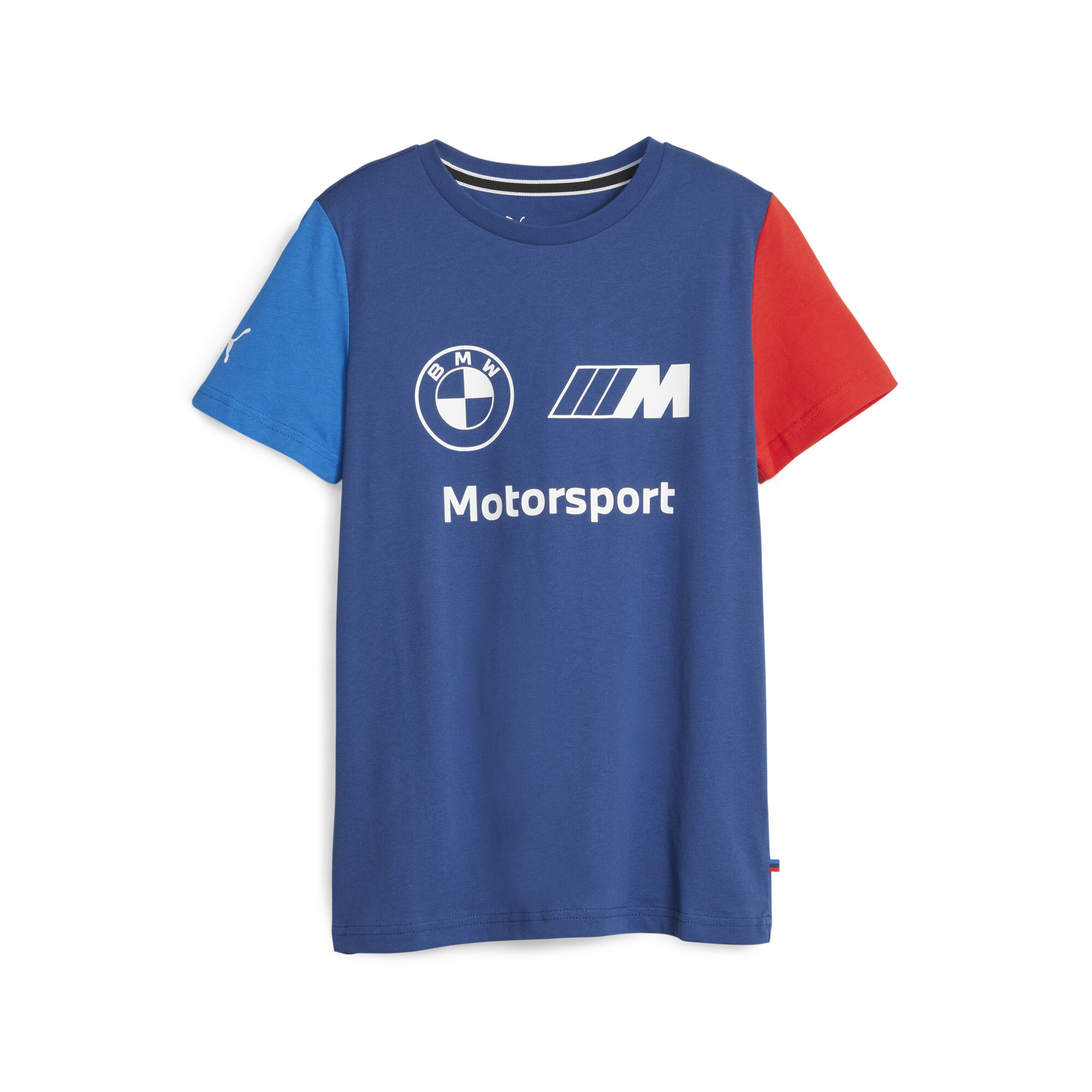 Puma BMW M Motorsport Essentials Logo T-Shirt, Blue, Size 4-5Y, Clothing