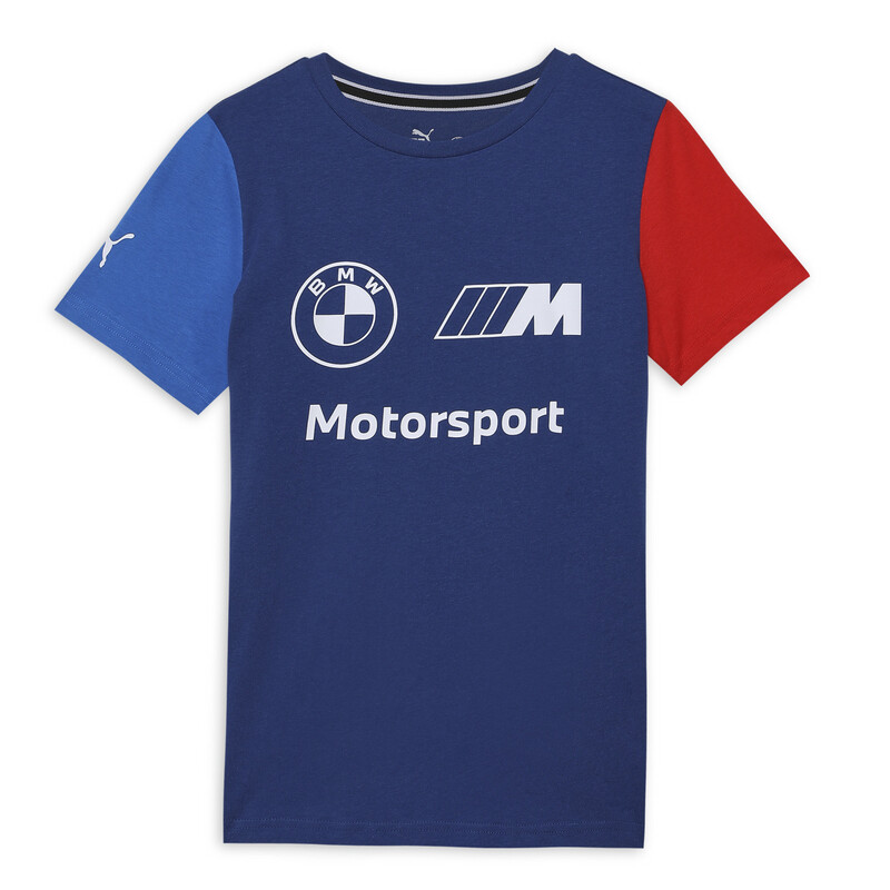 

PUMA BMW M Motorsport Youth Logo Tee, Black/blue