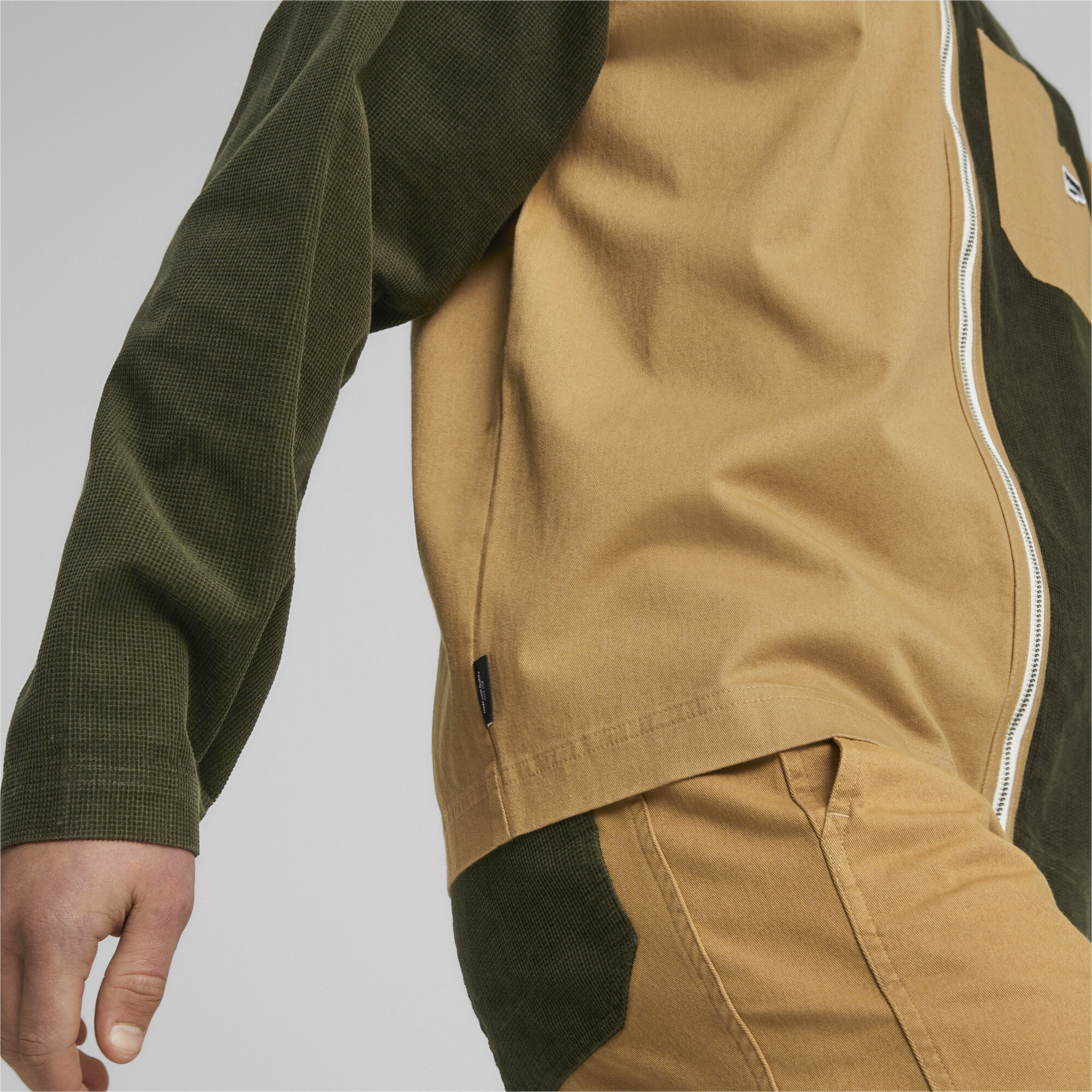 Men's Puma DOWNTOWN's Corduroy Shirt, Green, Size S, Clothing