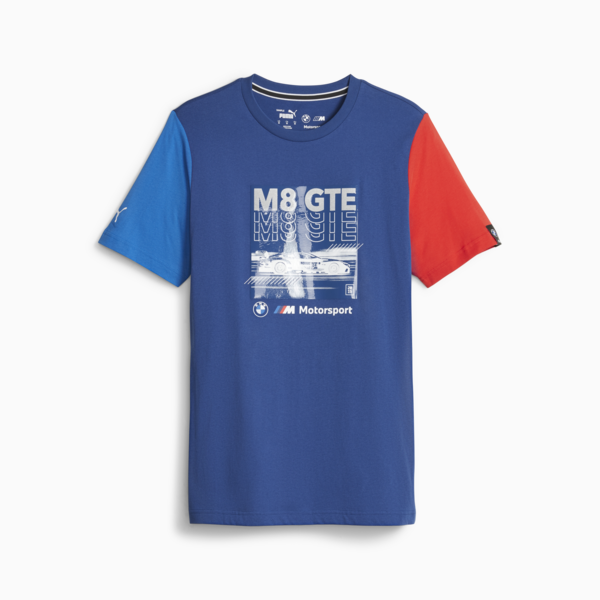 BMW M Motorsport Men's Car Graphic Tee, Pro Blue-M Color, large-ZAF