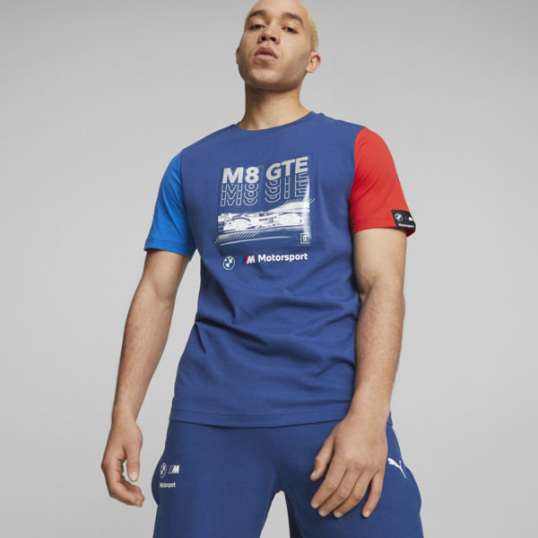 BMW M Motorsport Men's Car Graphic Tee, Pro Blue-M Color, large-ZAF