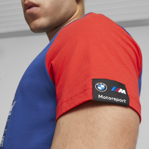 BMW M Motorsport Men's Car Graphic Tee, Pro Blue-M Color, large-ZAF