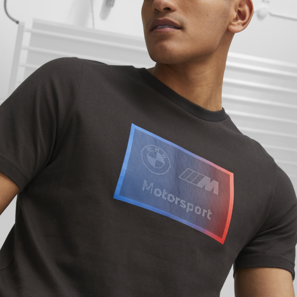 BMW M Motorsport Men's Logo Tee, PUMA Black, large-ZAF
