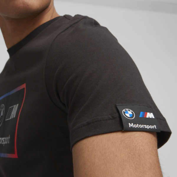 BMW M Motorsport Men's Logo Tee, PUMA Black, large-ZAF