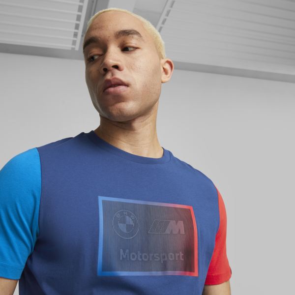 BMW M Motorsport Men's Logo Tee, Pro Blue-M Color, large-ZAF