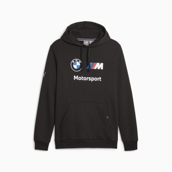 BMW M Motorsport Men's Fleece Hoodie, PUMA Black, large-ZAF
