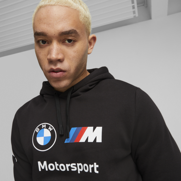 BMW M Motorsport Men's Fleece Hoodie, PUMA Black, large-ZAF