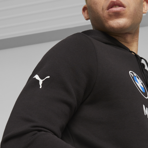 BMW M Motorsport Men's Fleece Hoodie, PUMA Black, large-ZAF