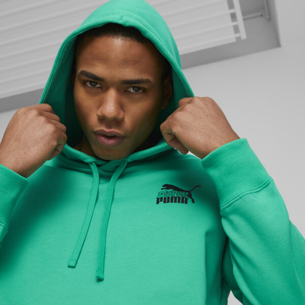 Puma green hoodie mens sale