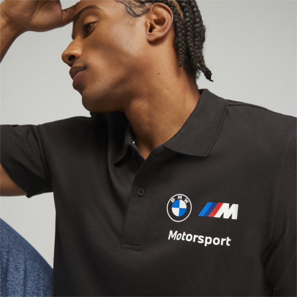 BMW M Motorsport Men's Polo, PUMA Black, large-ZAF