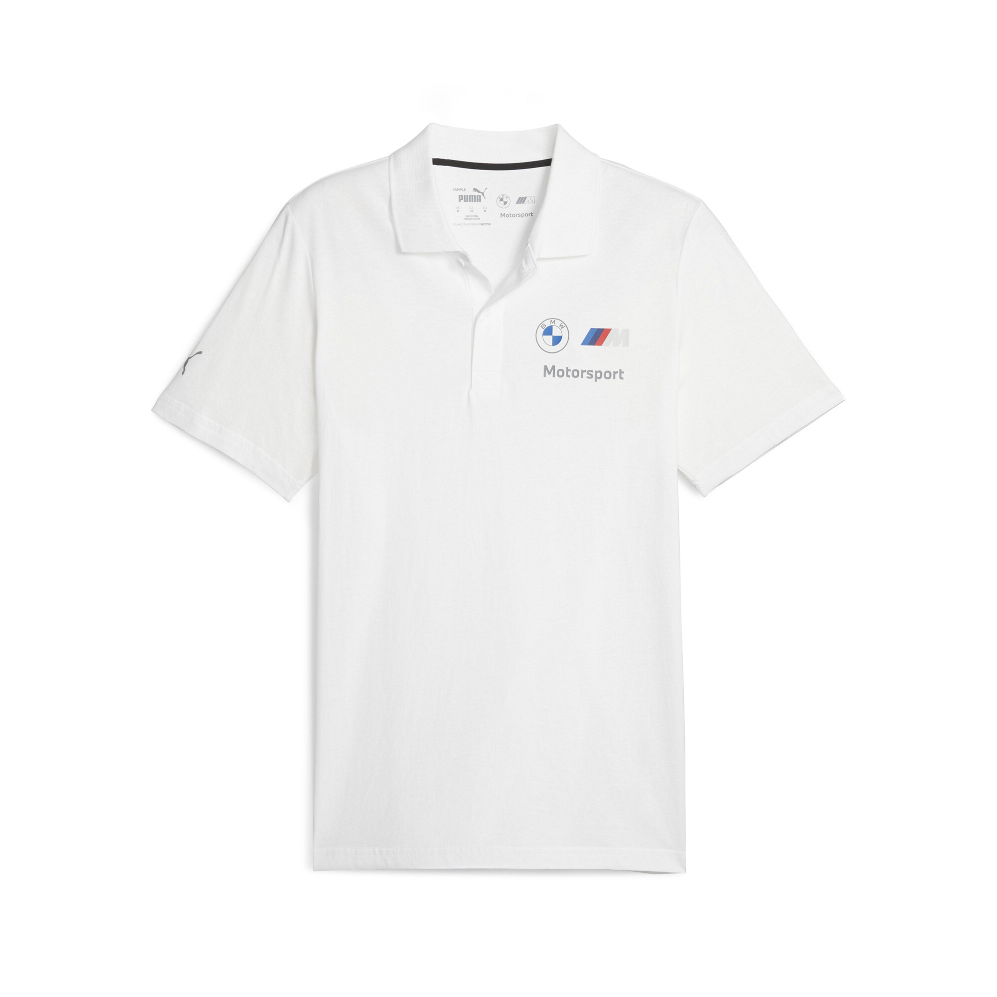 Men's Puma BMW M Motorsport's Polo T-Shirt, White T-Shirt, Size L T-Shirt, Clothing