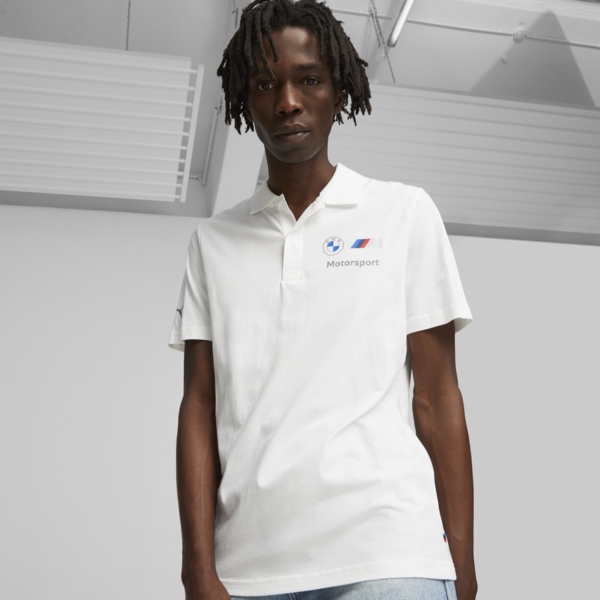 BMW M Motorsport Men's Polo, PUMA White, large-ZAF