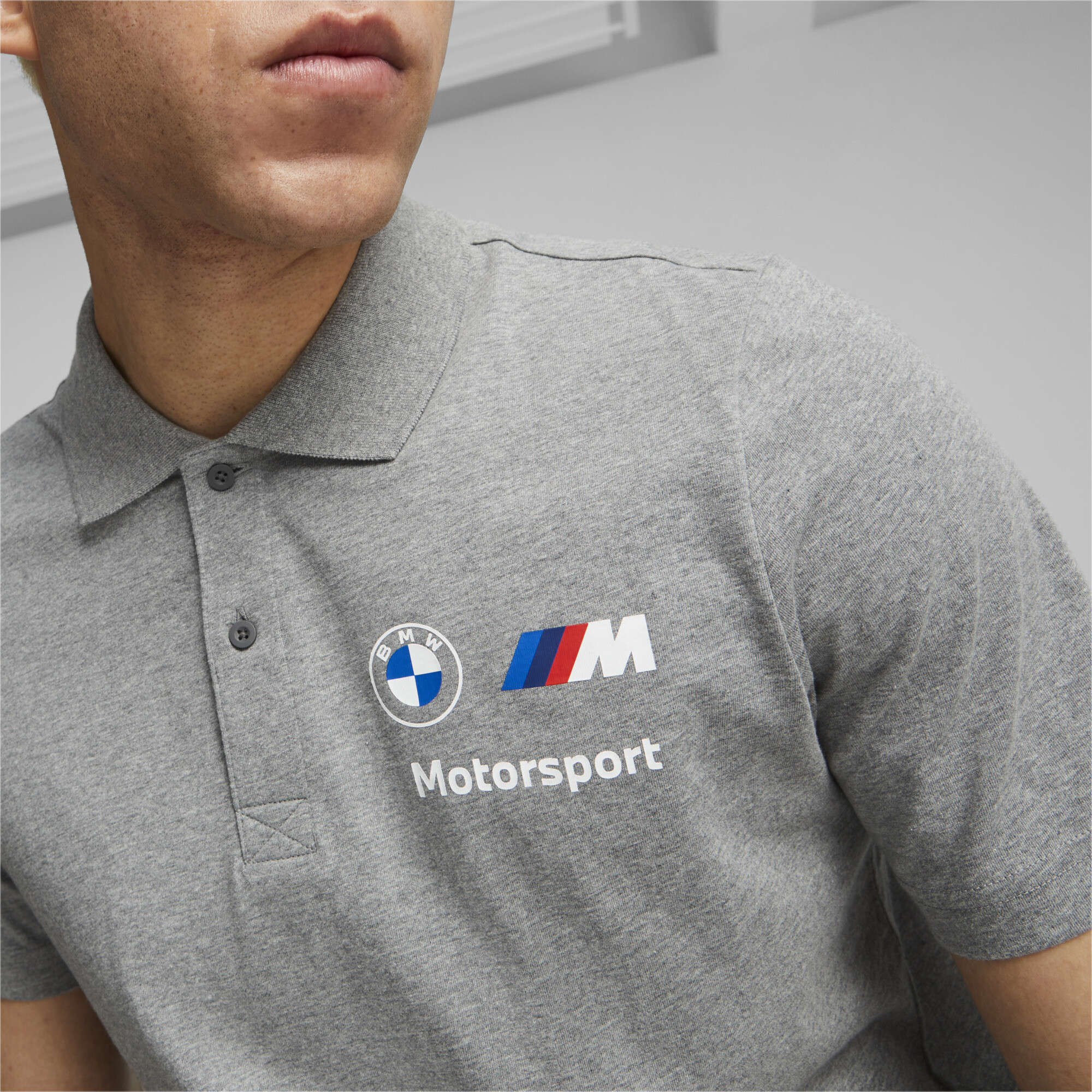 Men's Puma BMW M Motorsport's Polo T-Shirt, Gray T-Shirt, Size XXL T-Shirt, Clothing