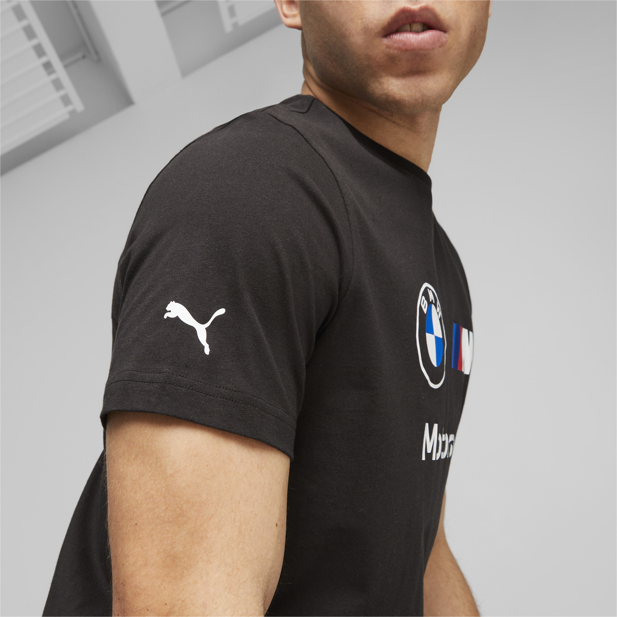 Men's PUMA BMW M Motorsport ESS Logo T-Shirt In Black, Size XS